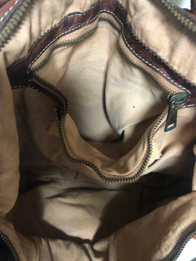 Giorgio Brato ブラウンレザーボストンバッグ