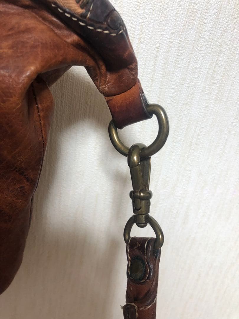 Giorgio Brato ブラウンレザーボストンバッグ