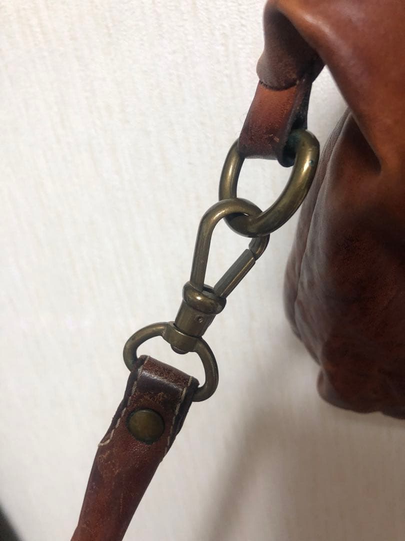 Giorgio Brato ブラウンレザーボストンバッグ