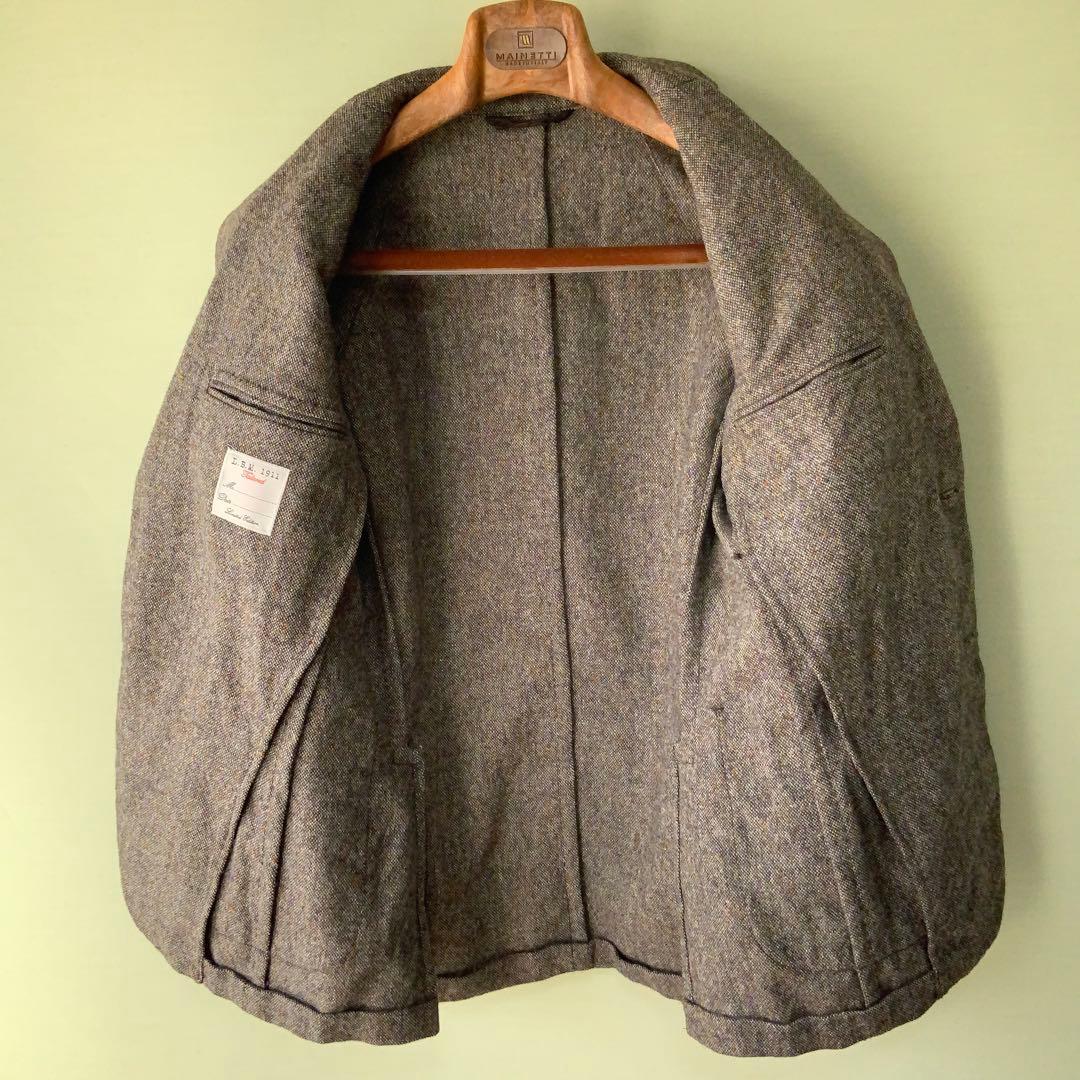 L.B.M.1911 ルビアム ウールジャケット 44ブラウン ホームスパン伊製