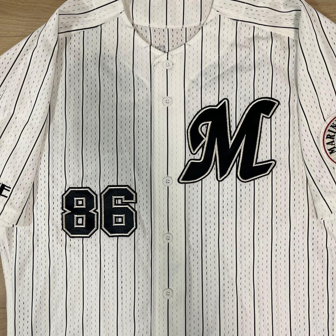 千葉ロッテマリーンズ　山本　ホームユニフォーム　実使用　上下