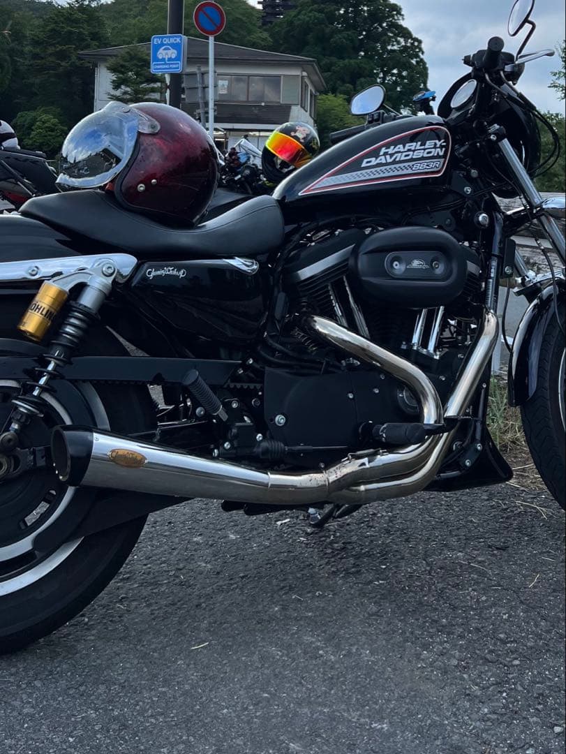 スポーツスター用 フルエキ 2in1マフラー グリーミングワークス