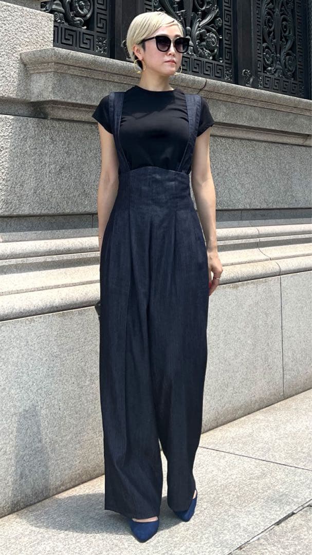 JENNEジェンヌ　2wayハイウエストリラックスデニムパンツ