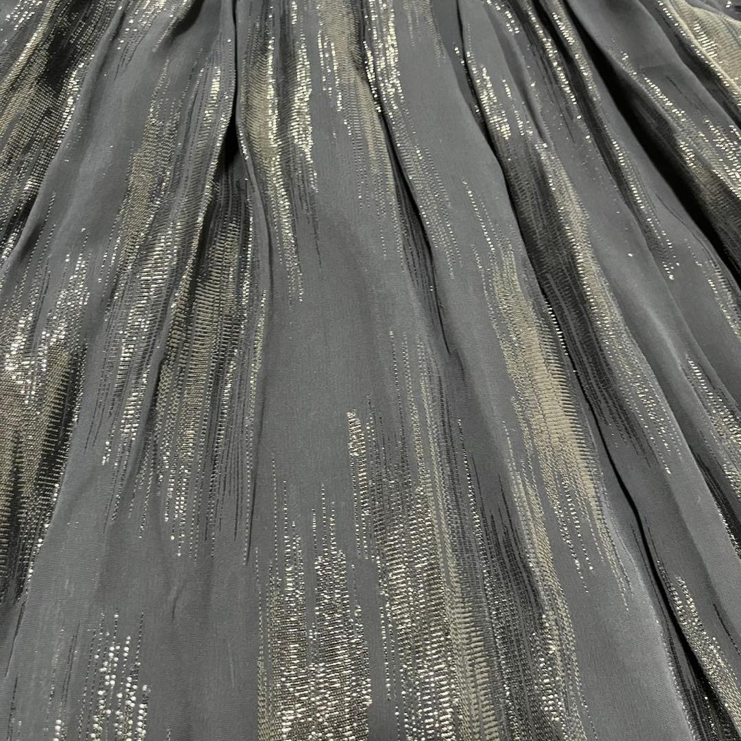 極美品✨マックスマーラ シルク混 ロングワンピース マキシ丈 Aライン ラメ