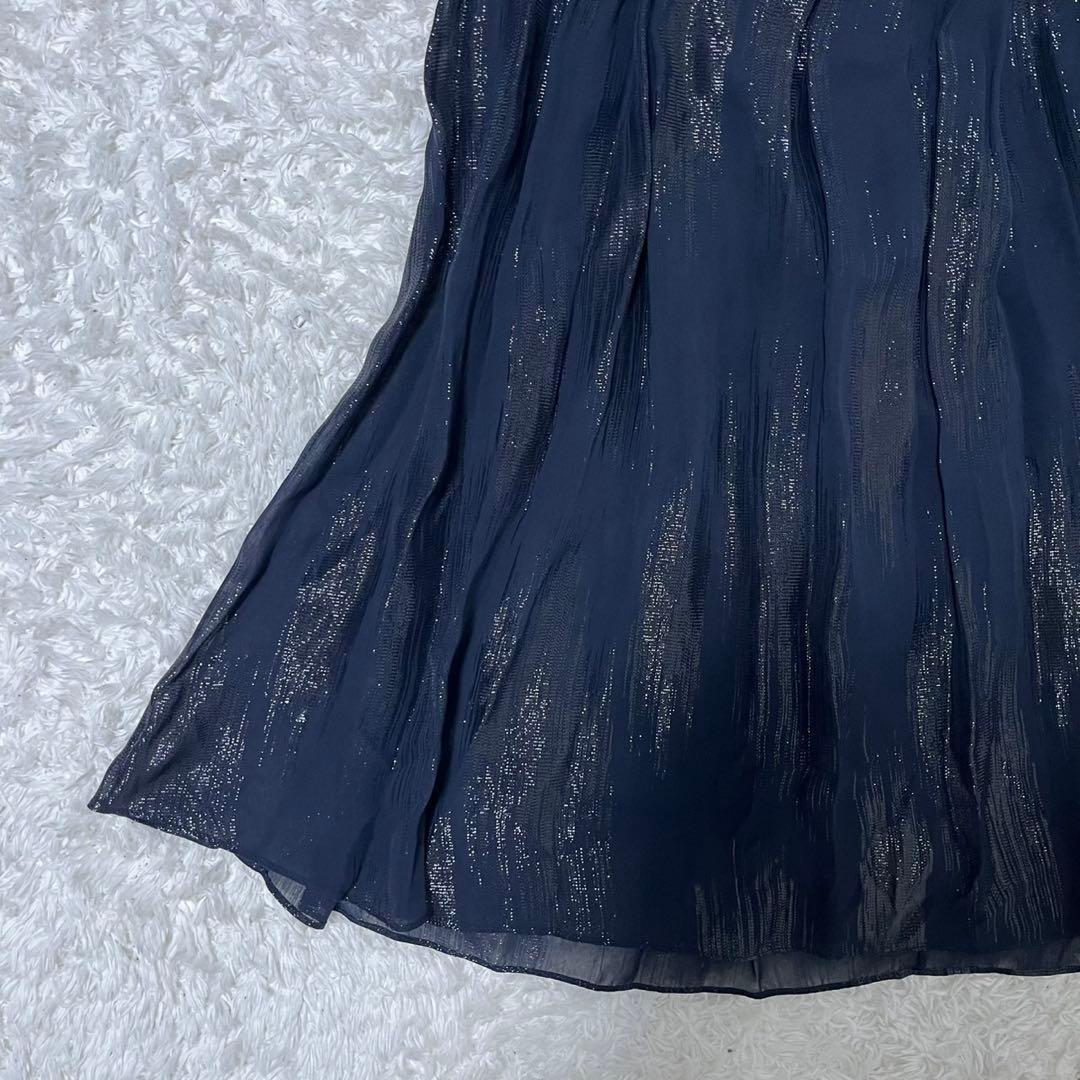 極美品✨マックスマーラ シルク混 ロングワンピース マキシ丈 Aライン ラメ