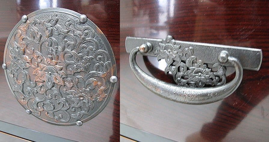 仙台箪笥 漆鏡面仕上げ 重厚手打ち金具　和家具　整理箪笥　和箪笥　伝統工芸