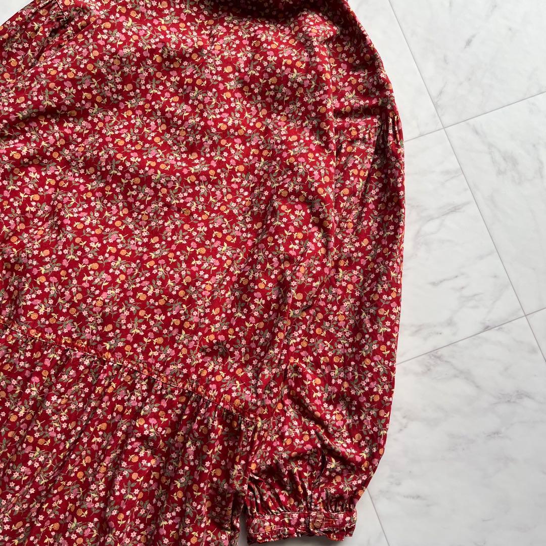 PINK HOUSE パッチワーク　ロングワンピースピンタック フリル 日本製