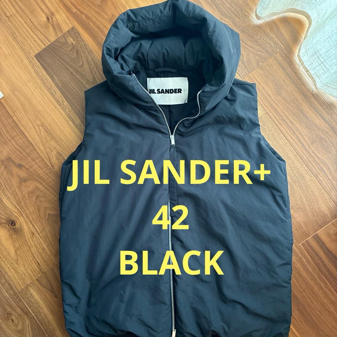 美品　JIL SANDER＋　ダウンベスト　ジレ　ブラック 42