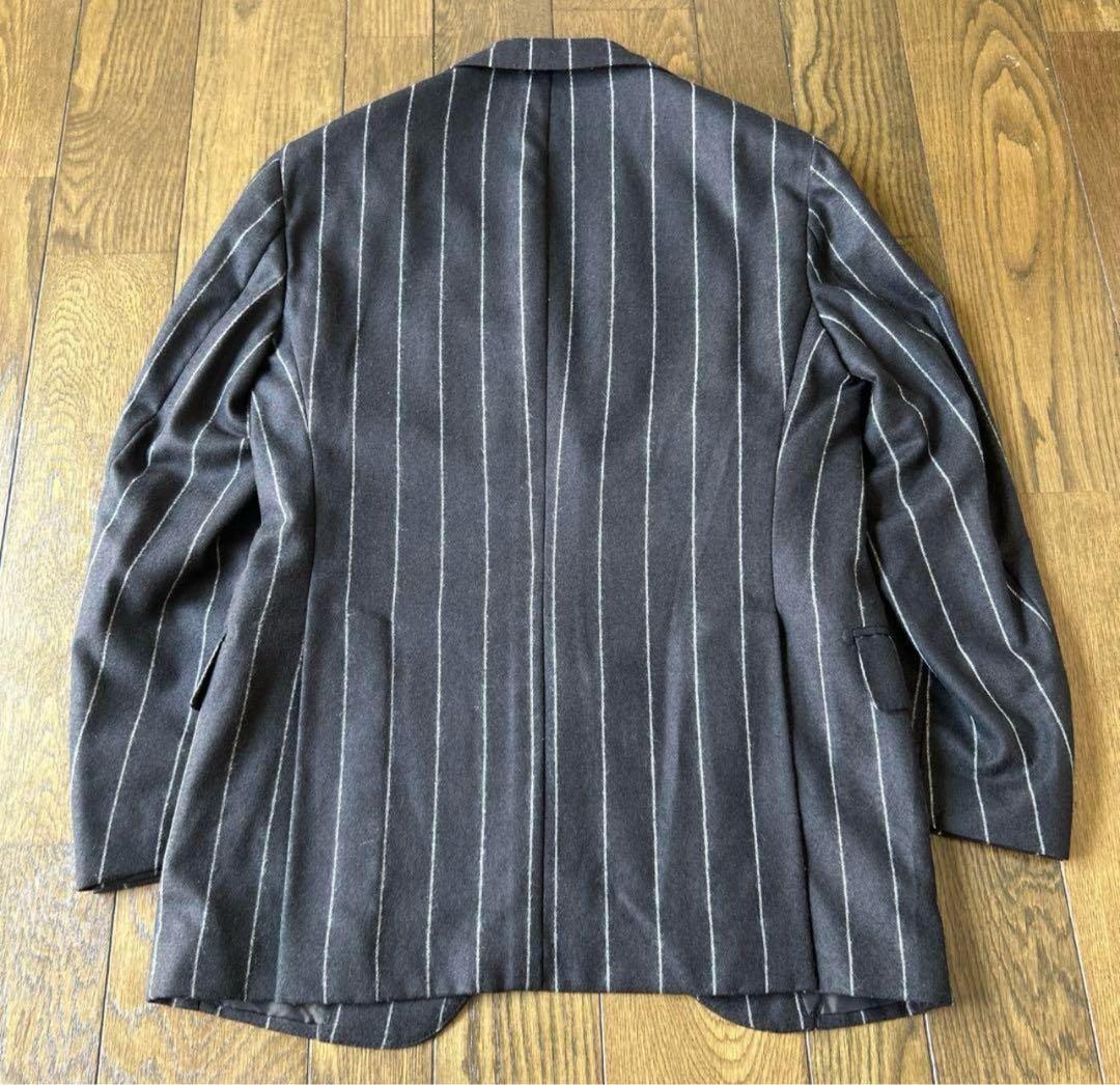 De petrillo デペトリロ　ブラウン　 ストライプ スーツ　フランネル