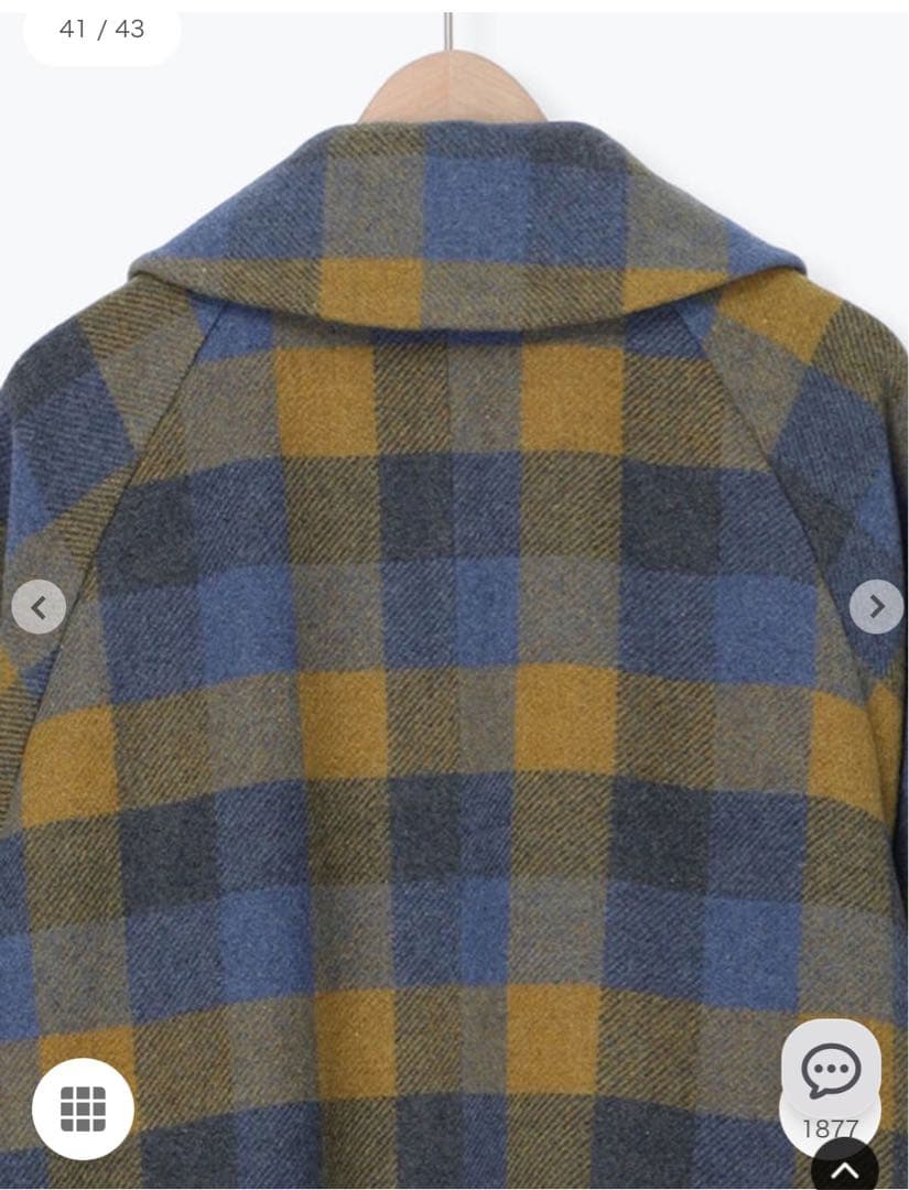 新品　サマンサモスモス　タスマニアウール2WAY襟ロングコート　ブルー