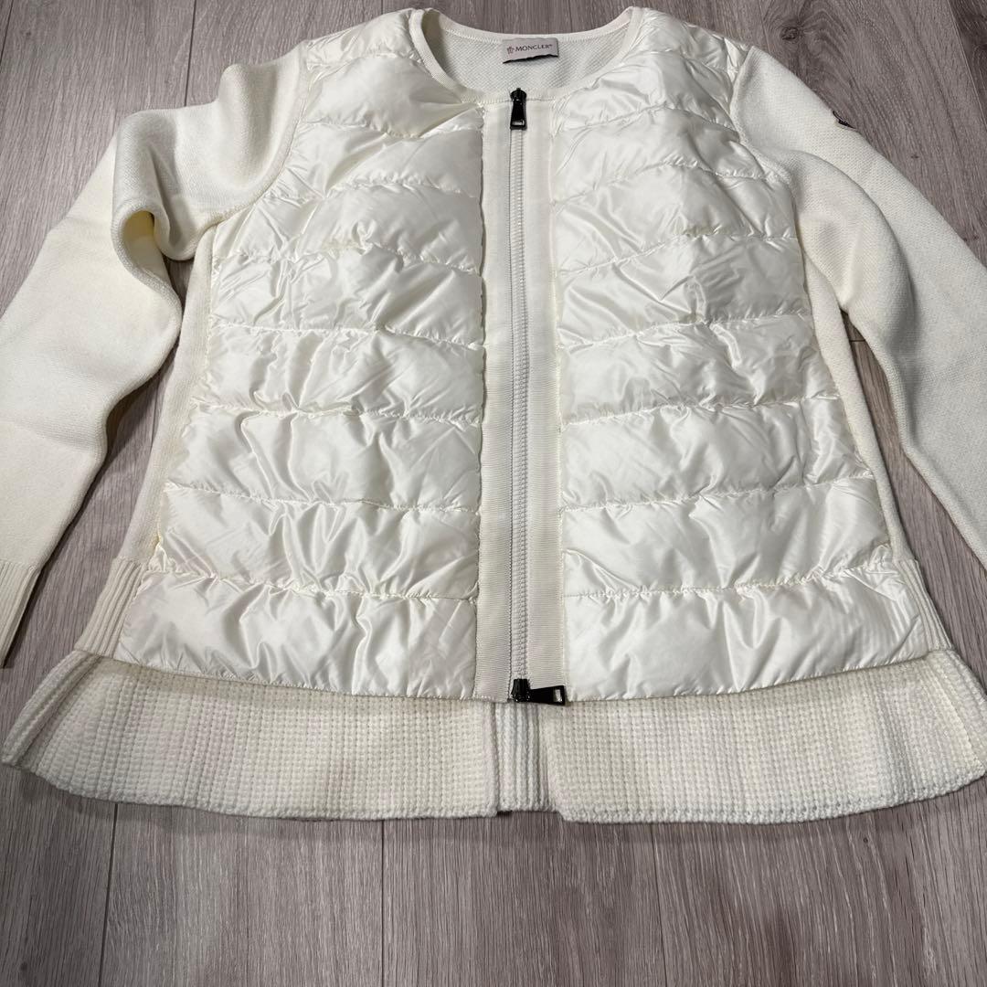 新品未使用　MONCLER ニットコンビダウンカーディガン　S