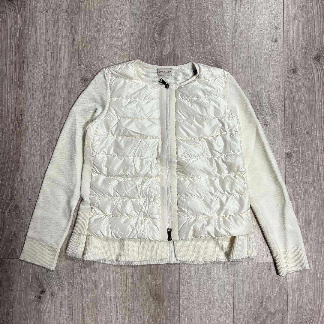 新品未使用　MONCLER ニットコンビダウンカーディガン　S