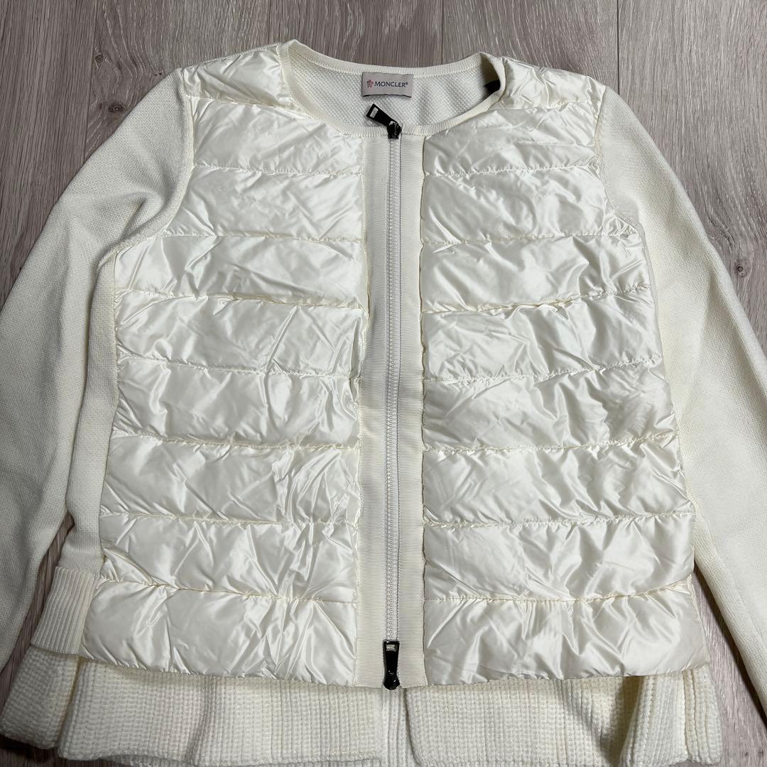 新品未使用　MONCLER ニットコンビダウンカーディガン　S