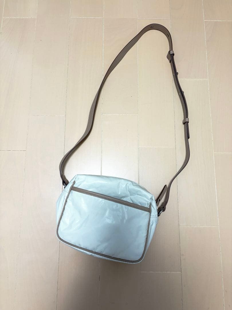 美品 IACUCCI イアクッチ ナイロン レザー ショルダーバッグ ホワイト