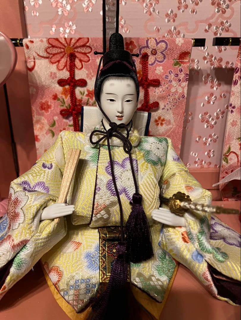 パールピンク 雛人形セット あいり雛　親王飾り