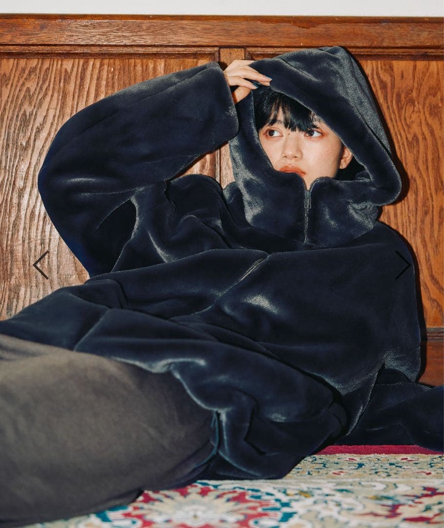 ニコアンド MODE NORM CORE ベルベットファーフードブルゾン M