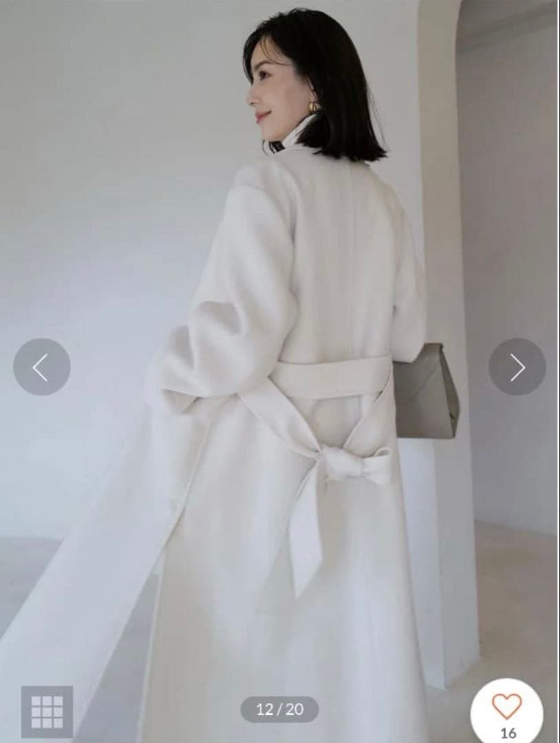 anuans リバーロングチェスターコート ECRU