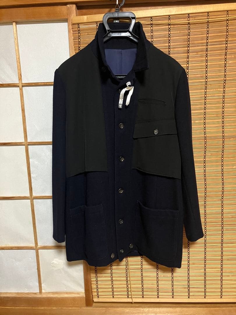 ヨージヤマモト　アーカイブ　ウールジャケット　コート　切り替え　Y-3