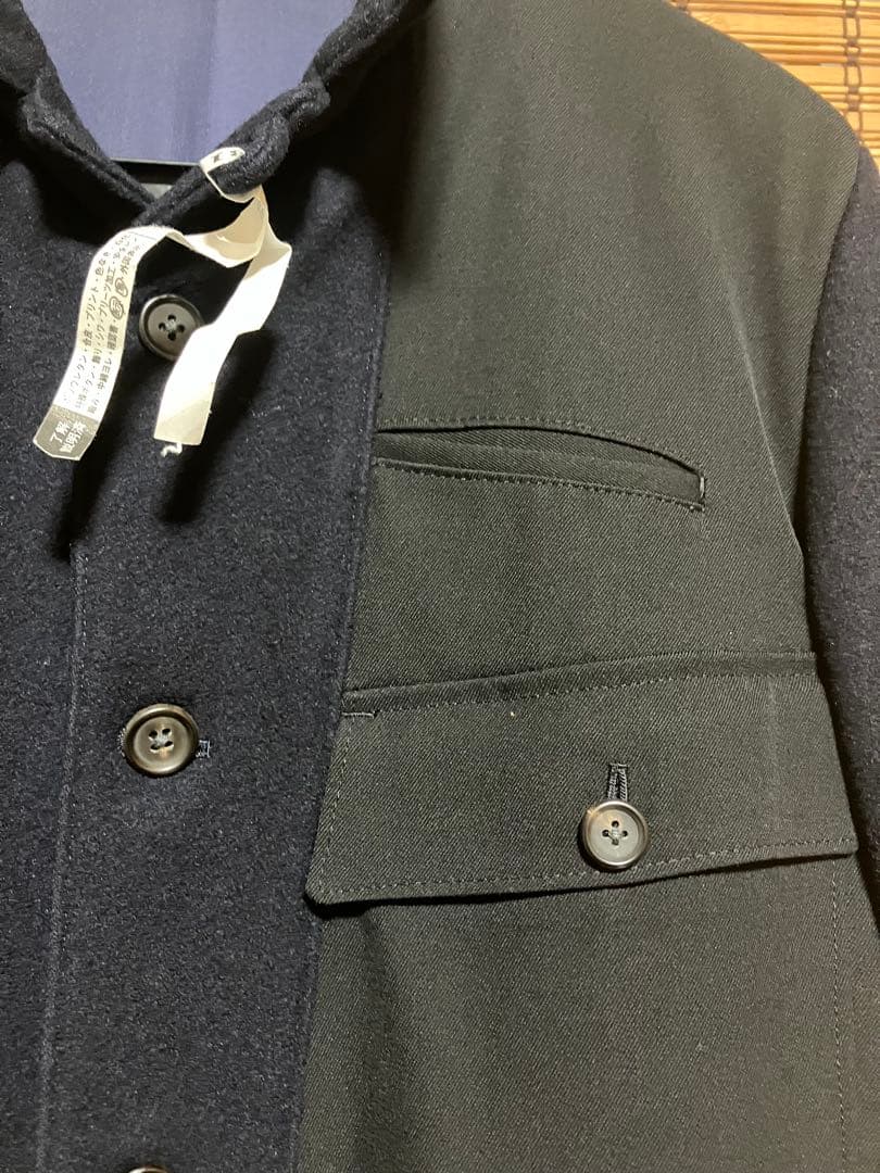 ヨージヤマモト　アーカイブ　ウールジャケット　コート　切り替え　Y-3