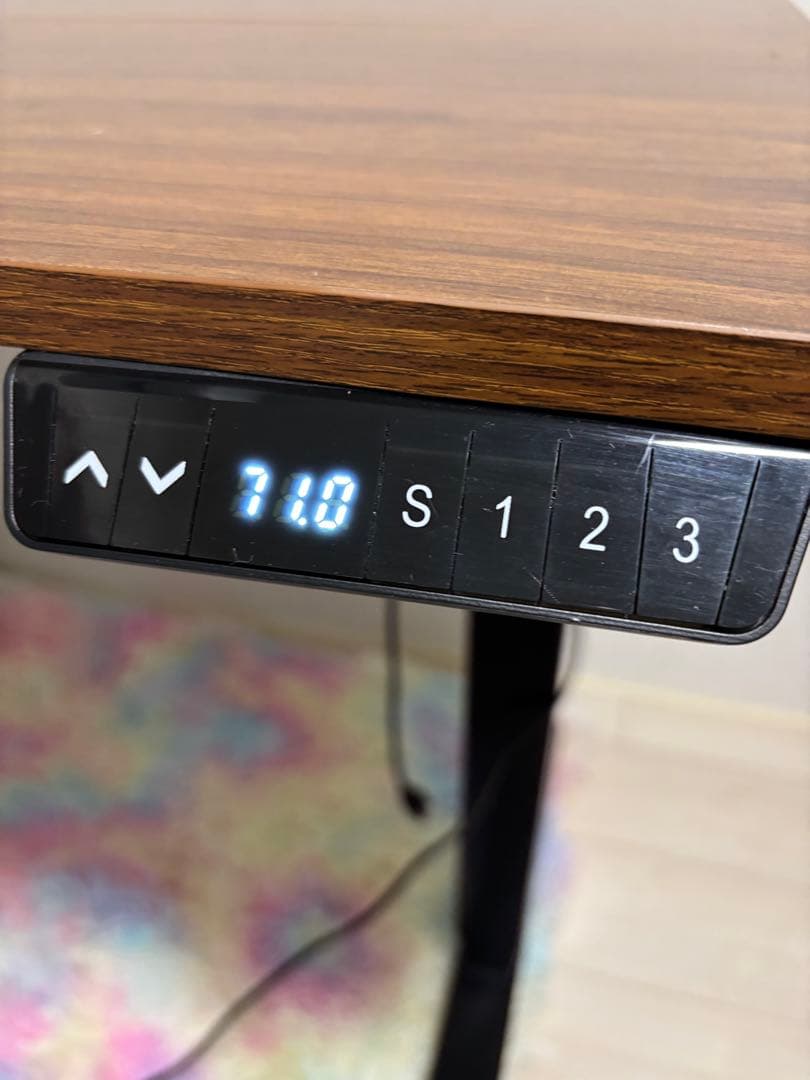 電動昇降デスク ブラウン 中型