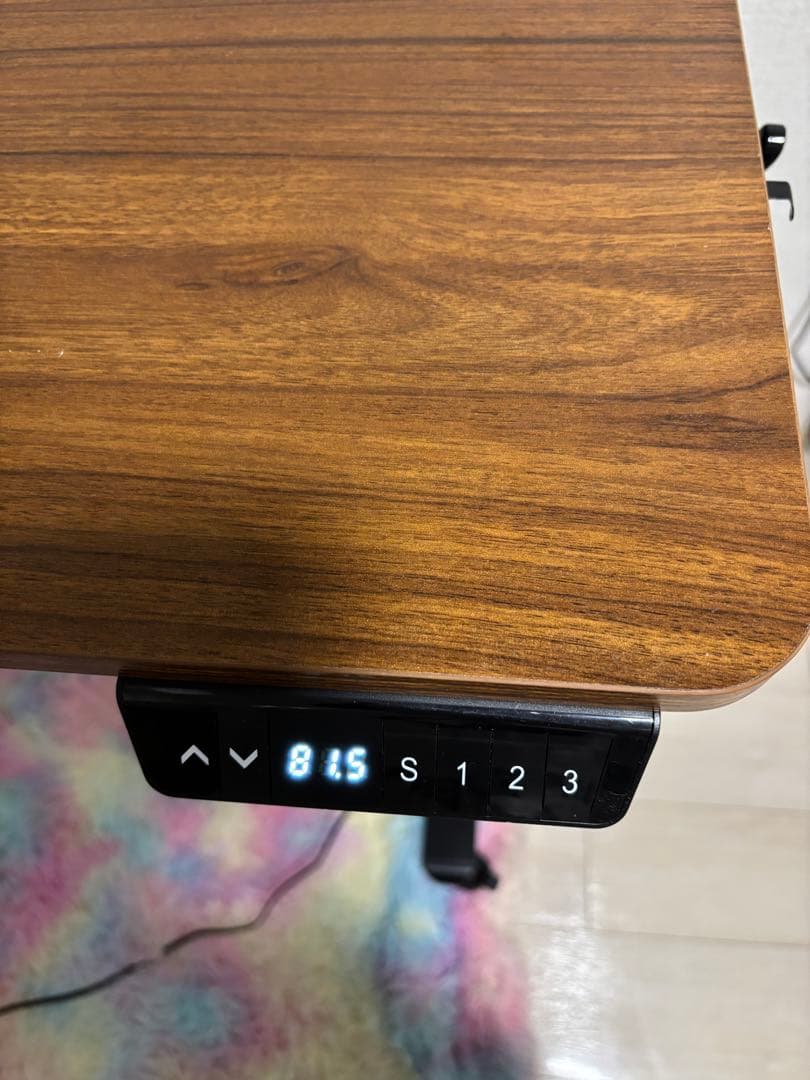 電動昇降デスク ブラウン 中型