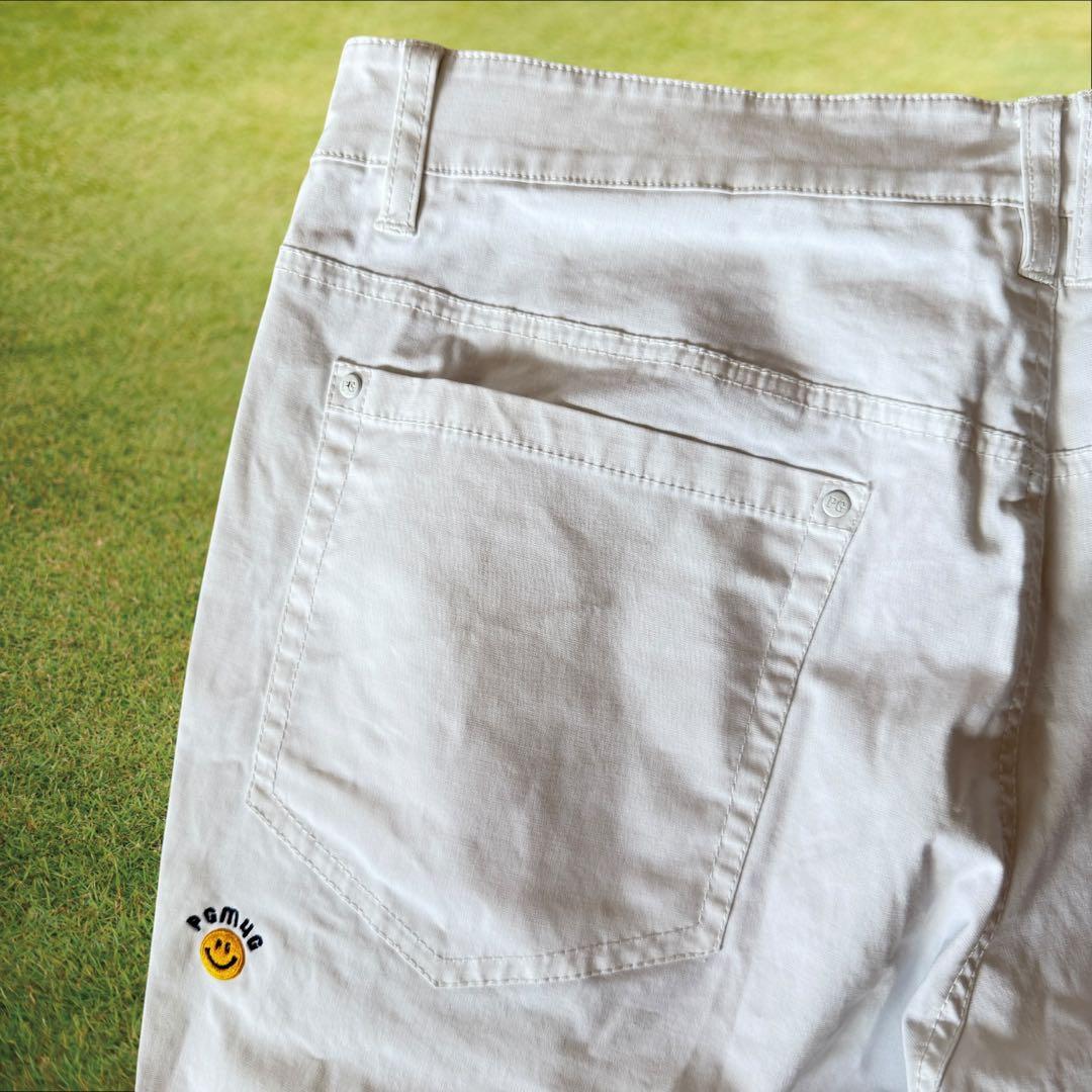 パーリーゲイツ　パンツ　白　ホワイト　6 XL〜XXL相当 ストレッチ素材