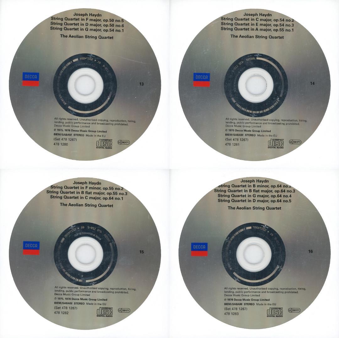 ハイドン弦楽四重奏曲全集 エオリアン四重奏団 22枚組