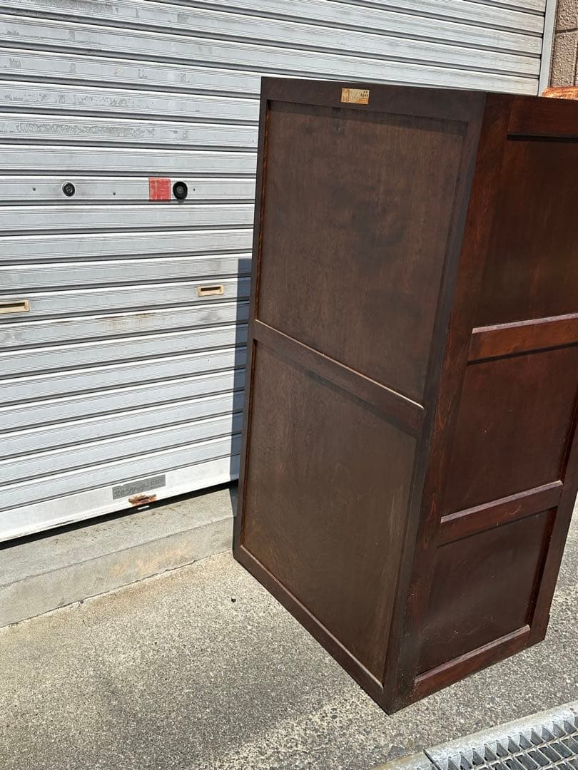 松本民芸家具　チェスト　特注サイズ　細身　D型整理タンス　箪笥　小引出