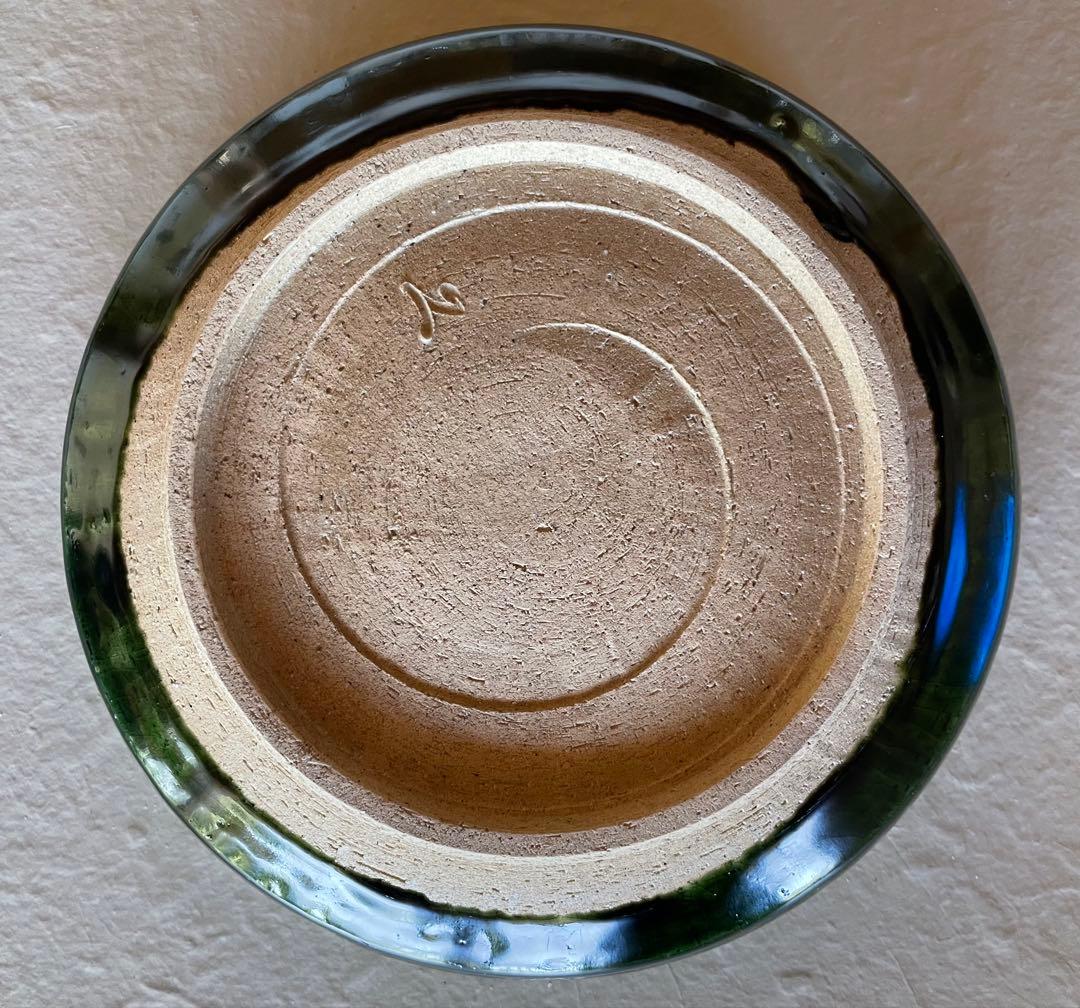 長森慶　織部焼　織部鉦鉢風大鉢　直径23cm