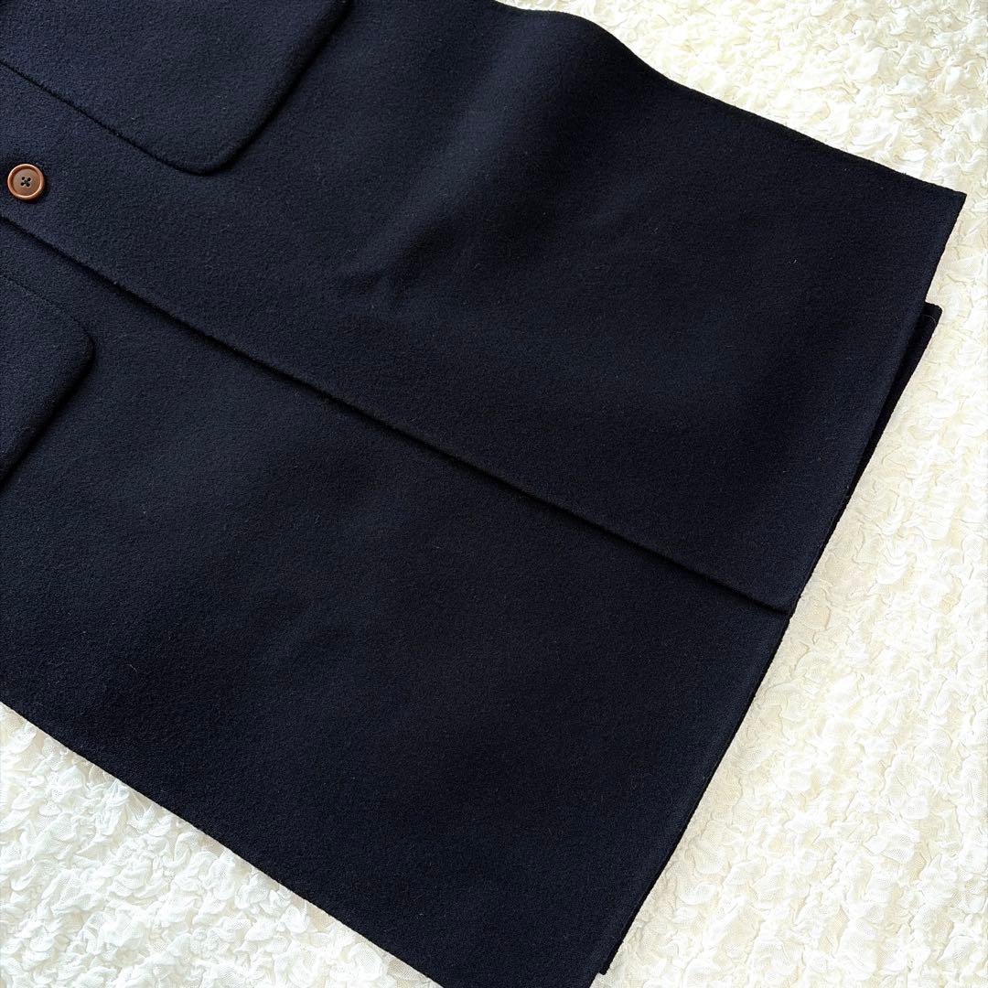 タグ付き✨ ザシンゾーン ダブルフェイス ウールチェスターコート ロング丈 紺
