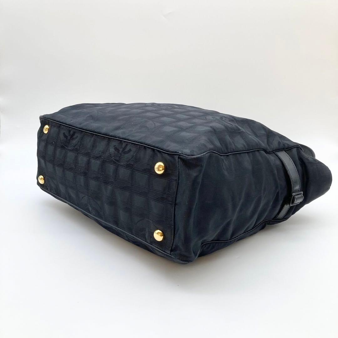 もこ CHANEL ブラック シャネル ニュートラベルライン トートバッグ