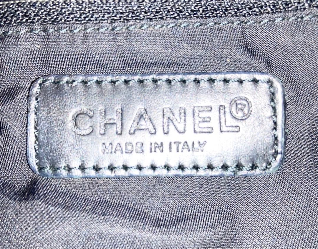 もこ CHANEL ブラック シャネル ニュートラベルライン トートバッグ