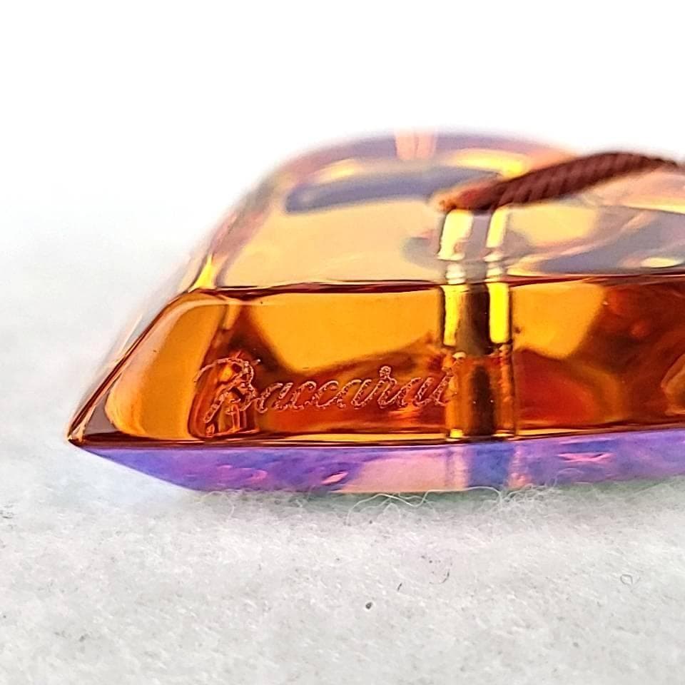 /極上品/バカラ ハート アラフォリ イリゼクリア オレンジ ネックレス 9