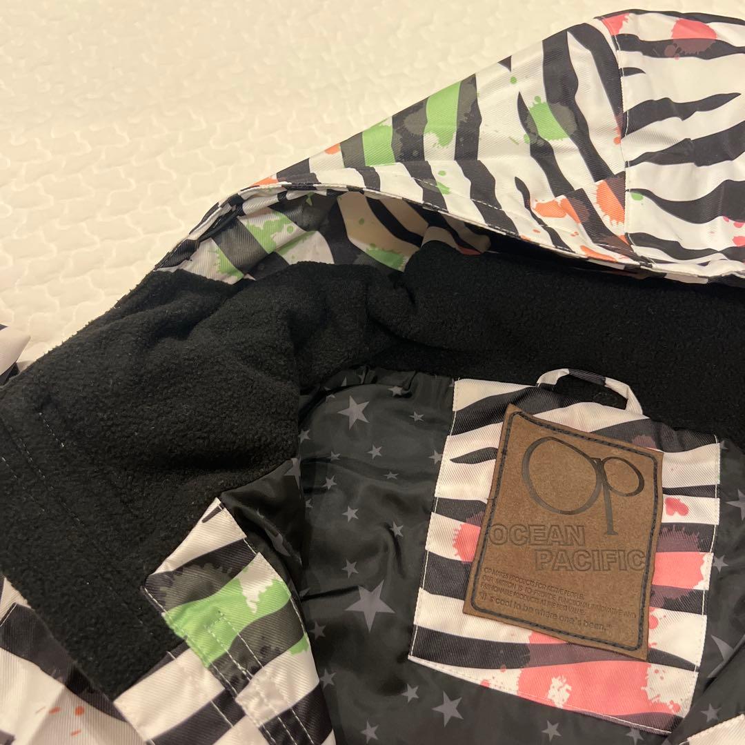 【美品】スノーウェア レディース ゼブラ柄ジャケット イエローパンツ 2点セット