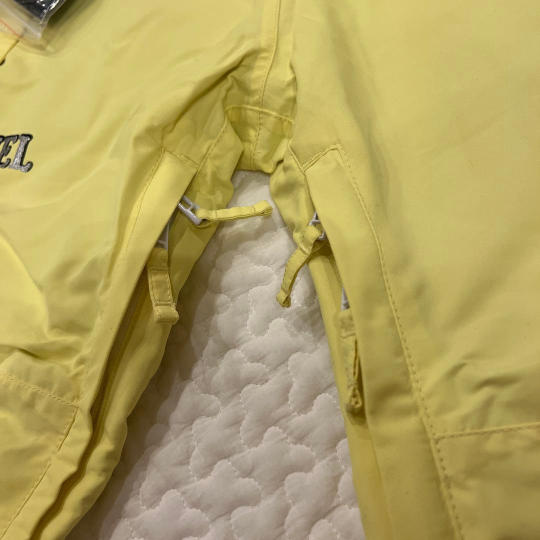 【美品】スノーウェア レディース ゼブラ柄ジャケット イエローパンツ 2点セット