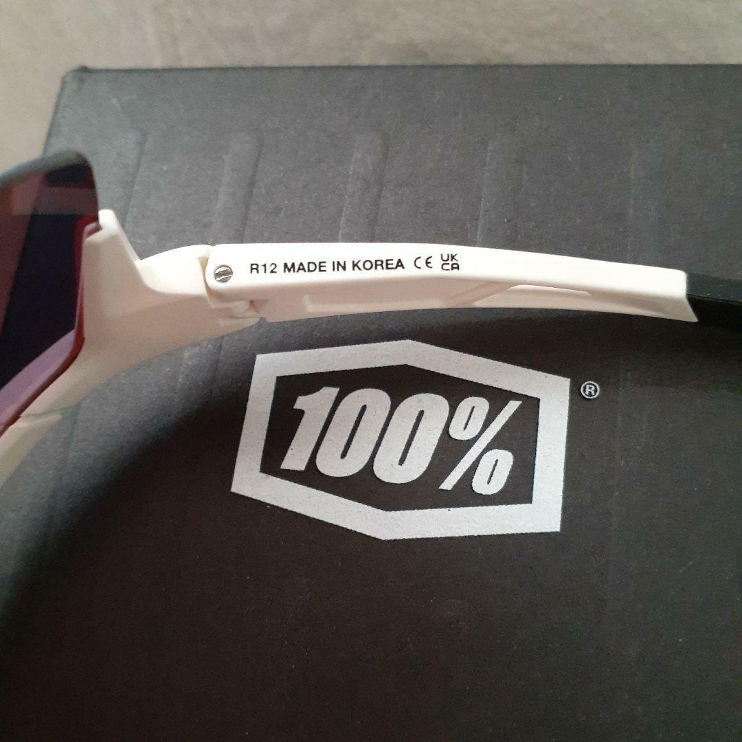 100％ Speedcraft ホワイト レッド ワンハンドレッド サングラス