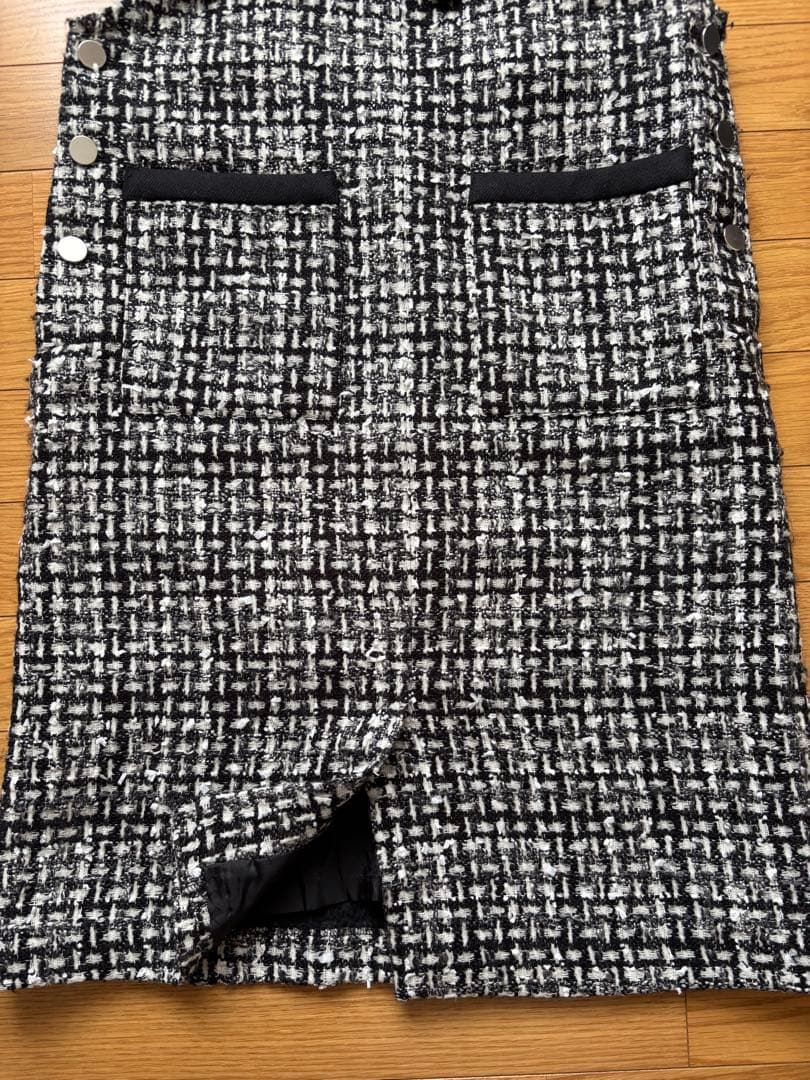 レア商品グレースコンチネンタル美品ミディツイードジャンパースカート36