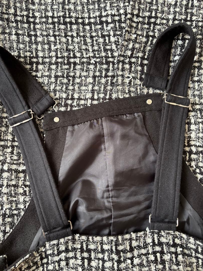 レア商品グレースコンチネンタル美品ミディツイードジャンパースカート36