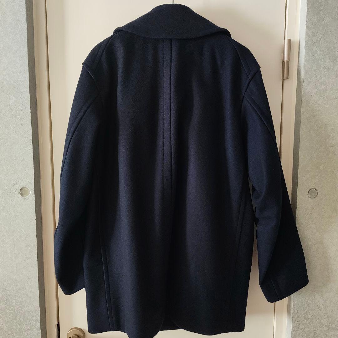 +J UNIQLO ウールピーコート Lサイズ ネイビー