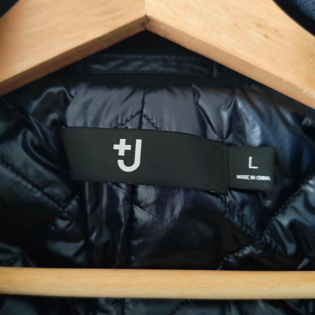 +J UNIQLO ウールピーコート Lサイズ ネイビー