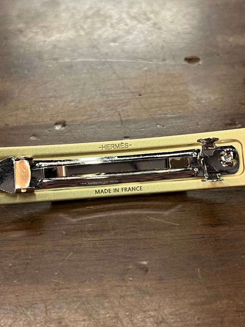 HERMES エルメス カプリス バレッタ ゴールド