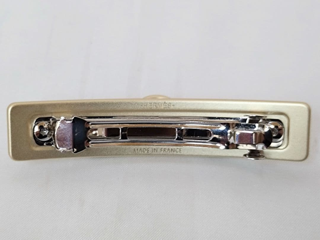 HERMES エルメス カプリス バレッタ ゴールド