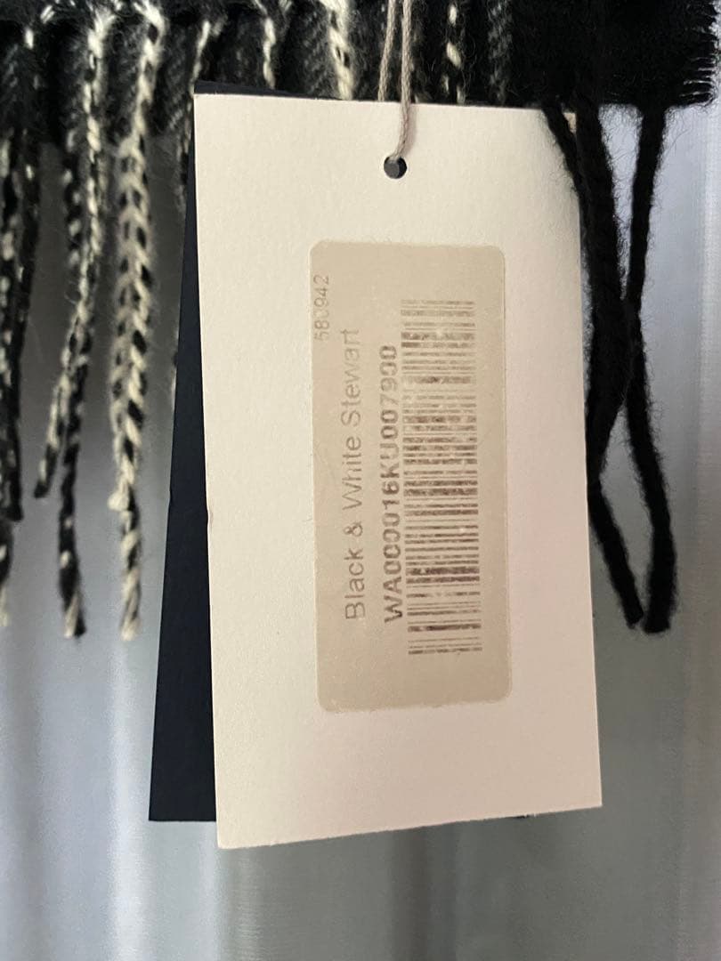 Johnstons of Elgin カシミアストールマフラー ブラックチェック