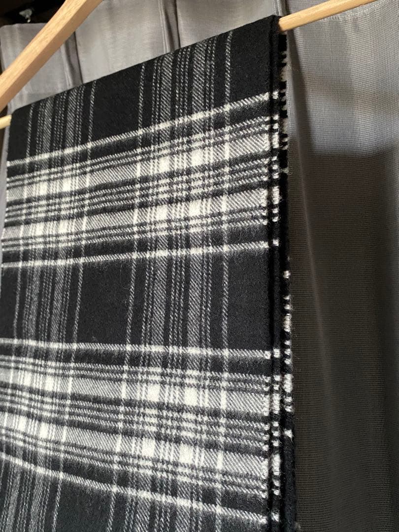Johnstons of Elgin カシミアストールマフラー ブラックチェック