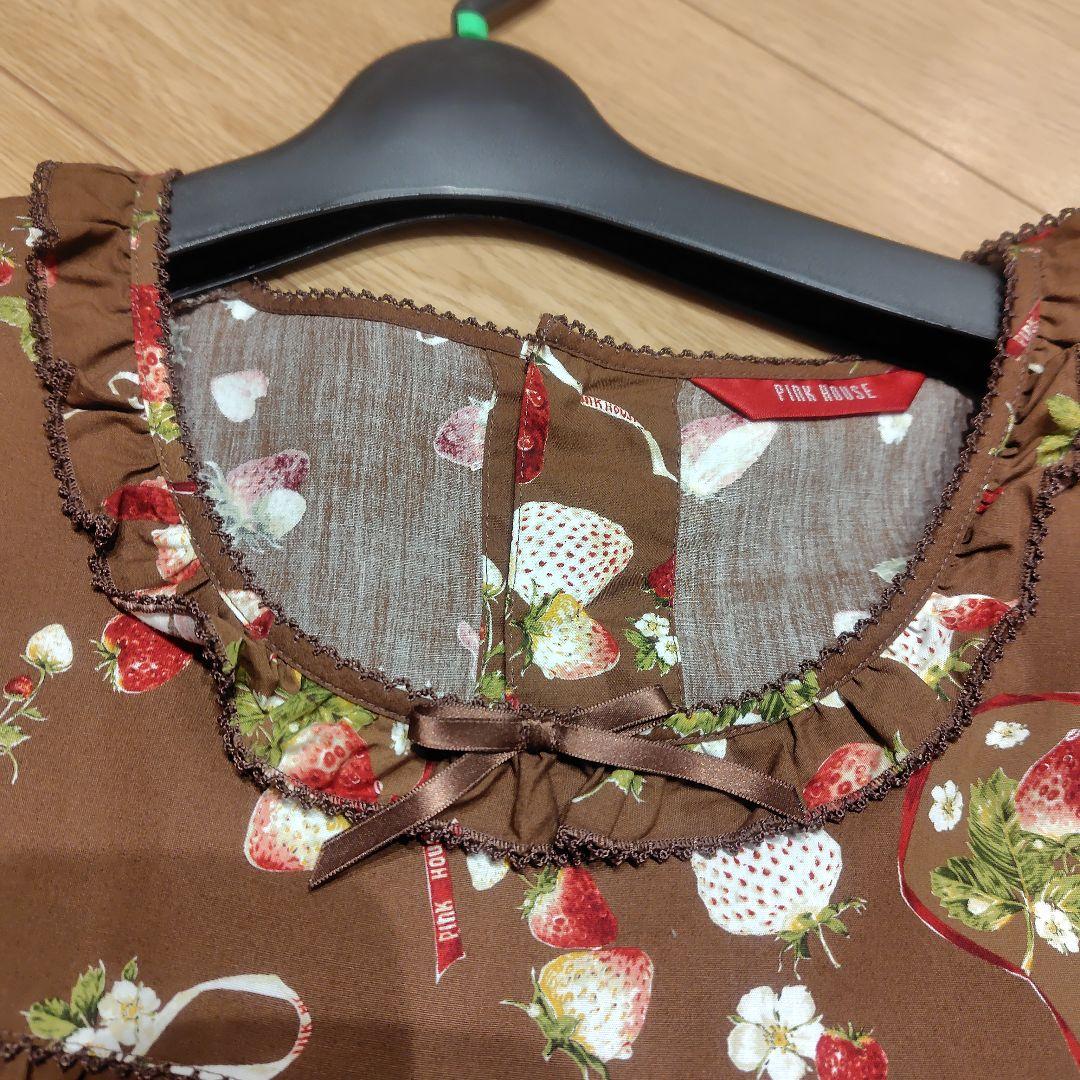 PINE HOUSE メリーストロベリー　ミディ丈ワンピース