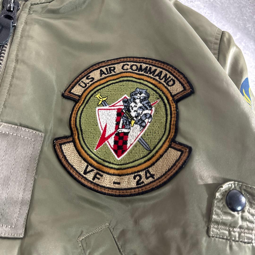 フライトジャケット MA-1 ミリタリー アメカジ カーキ 中綿 L