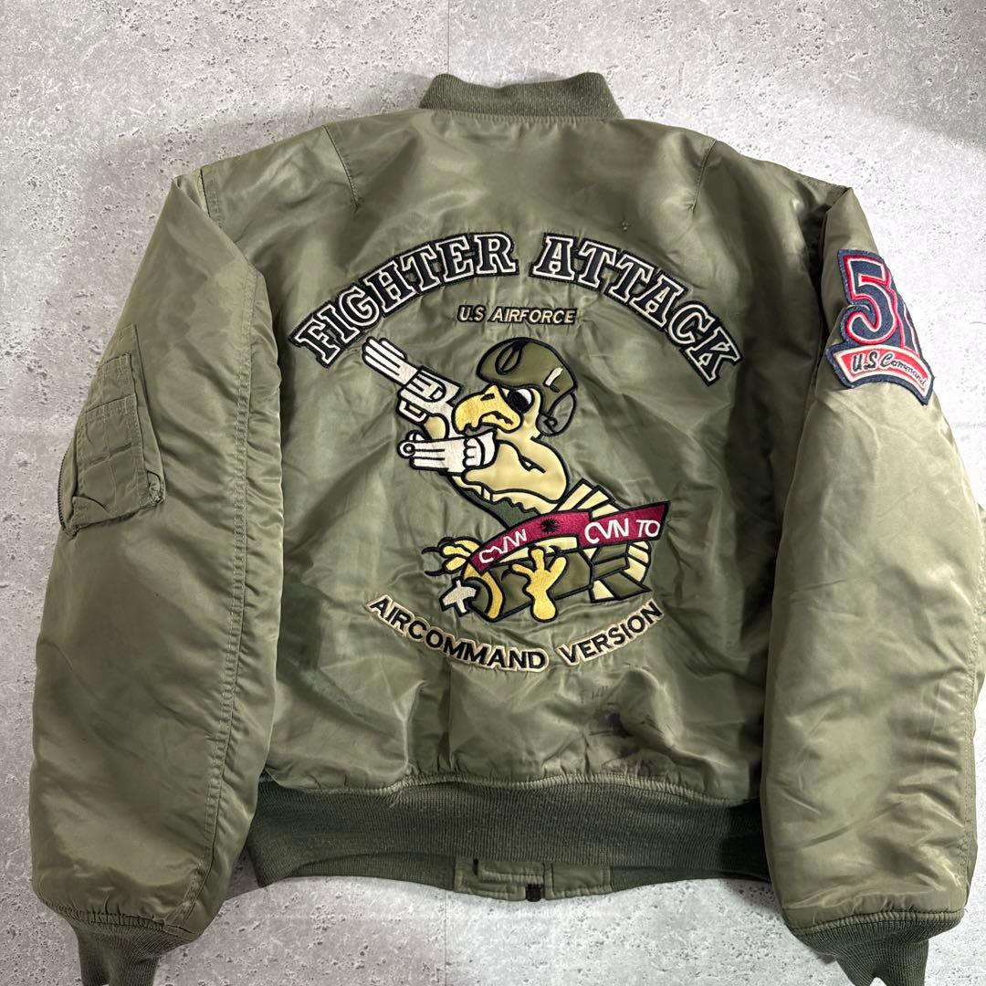フライトジャケット MA-1 ミリタリー アメカジ カーキ 中綿 L