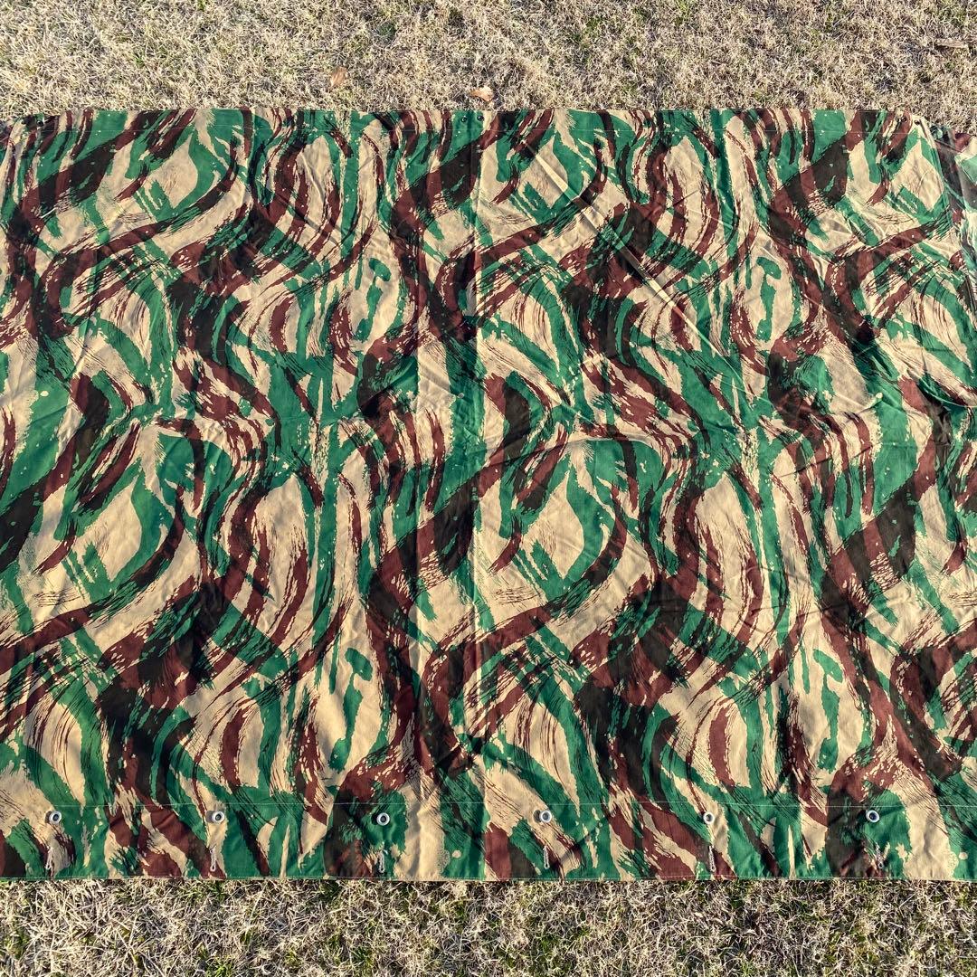 【超レア・未使用】フランス軍幕＊幕のみ　パップテント　ハーフ　１枚　リザードカモ