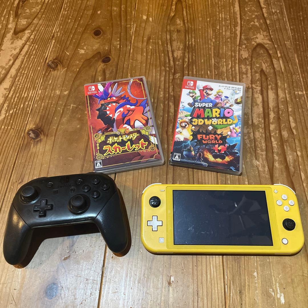 ⚠️ジャンク品 Switch LiteProコントローラー ソフト2本