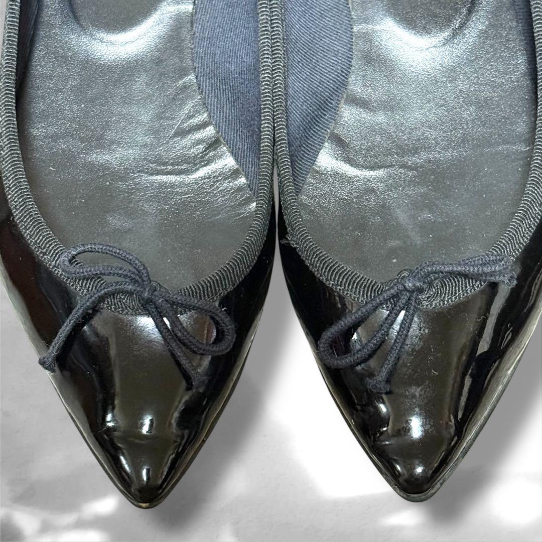 repetto レペット JUNON バレエシューズ ブラックエナメル　牛革